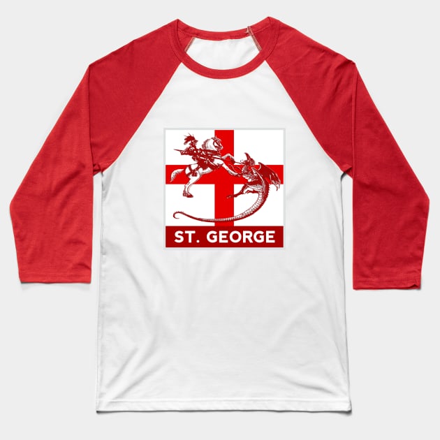 St. George Pop Art Baseball T-Shirt by raiseastorm